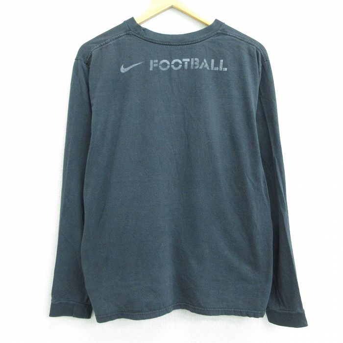 【中古】古着 ナイキ NIKE 長袖Tシャツ メンズ フットボール クルーネック 丸首 黒 ブラック Lサイズ 中古 | 春夏 春物 春服 秋冬 秋物 秋服 メンズファッション ロンT カットソー ロンティー ロングT ロングTシャツ ロングティーシャツ ロング丈 長袖ティーシャツ テ 0OF