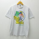 【中古】古着 半袖 ビンテージ ヴィンテージTシャツ メンズ 90年代 90s 鳥 shade クルーネック 丸首 USA製 アメリカ製 薄グレー 霜降り Lサイズ 中古 | 春夏 夏物 夏服 ヴィンテージTシャツ メンズファッション カットソー ティーシャツ ティシャツ メンズTシャツ 半袖 7OF