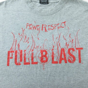 【中古】古着 長袖 ビンテージ ヴィンテージTシャツ メンズ 00年代 00s FULLBLAST 炎 コットン クルーネック 丸首 グレー 霜降り XLサイズ 中古 | 春夏 春物 春服 秋冬 秋物 秋服 メンズファッション ロンT カットソー ロンティー ロングT ロングTシャツ ロングティー 0OF