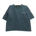 【中古】古着 チャンピオン champion 半袖Tシャツ キッズ ボーイズ 子供服 ワンポイントロゴ クルーネック 丸首 黒 ブラック | 春夏 春物 春服 秋冬 秋物 秋服 女の子 子ども服 こども服 カジュアル ファッション おしゃれ かわいい 0OF