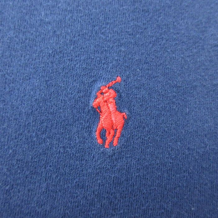 【中古】古着 ラルフローレン Ralph Lauren 半袖 ビンテージ ヴィンテージ ブランドTシャツ キッズ ボーイズ 子供服 90年代 90s ワンポイントロゴ コットン クルーネック 丸首 紺 ネイビー | 春夏 春物 春服 秋冬 秋物 秋服 女の子 子ども服 こども服 カジュアル ファ 0OF