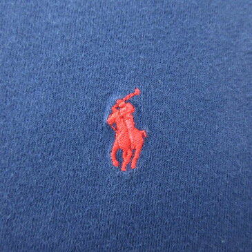 【中古】古着 ラルフローレン Ralph Lauren 半袖 ビンテージ ヴィンテージ ブランドTシャツ キッズ ボーイズ 子供服 90年代 90s ワンポイントロゴ コットン クルーネック 丸首 紺 ネイビー | 春夏 春物 春服 秋冬 秋物 秋服 女の子 子ども服 こども服 カジュアル ファ