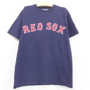 【中古】古着 マジェスティック 半袖 ビンテージ ヴィンテージTシャツ キッズ ボーイズ 子供服 00年代 00s MLB ボストンレッドソックス ココクリスプ コットン クルーネック 丸首 紺 ネイビー メジャーリーグ ベースボール 野球 | 春夏 春物 春服 秋冬 秋物 秋服 女の 0OF