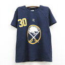 【中古】古着 リーボック REEBOK 半袖Tシャツ キッズ ボーイズ 子供服 NHL バッファローセイバーズ ライアンミラー 30 コットン クルーネック 丸首 紺 ネイビー アイスホッケー | 春夏 春物 春服 秋冬 秋物 秋服 女の子 子ども服 こども服 カジュアル ファッション お 0OF