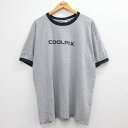 【中古】古着 半袖 ビンテージ ヴィンテージTシャツ メンズ 00年代 00s COOLPIX Nikon クルーネック 丸首 グレー 霜降り他 リンガー XLサイズ 中古 | 春夏 夏物 夏服 ヴィンテージTシャツ メンズファッション カットソー ティーシャツ ティシャツ メンズTシャツ 半袖T