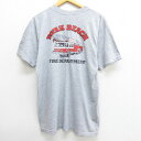 【中古】古着 半袖 ビンテージ ヴィンテージTシャツ メンズ 90年代 90s 消防車 クルーネック 丸首 USA製 アメリカ製 グレー 霜降り Lサイズ 中古 | 春夏 夏物 夏服 ヴィンテージTシャツ メンズファッション カットソー ティーシャツ ティシャツ メンズTシャツ 半袖Tシ 7OF