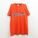 【中古】古着 ラッセル 半袖 ビンテージ ヴィンテージTシャツ キッズ ボーイズ 子供服 00年代 00s NOMADAS 13 ヘンリーネック オレンジ | 春夏 春物 春服 秋冬 秋物 秋服 女の子 子ども服 こども服 カジュアル ファッション おしゃれ かわいい 0OF