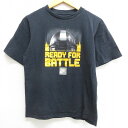 【中古】古着 ナイキ NIKE 半袖Tシャツ キッズ ボーイズ 子供服 アメフト コットン クルーネック 丸首 黒 ブラック | 春夏 春物 春服 秋冬 秋物 秋服 女の子 子ども服 こども服 カジュアル ファッション おしゃれ かわいい 0OF