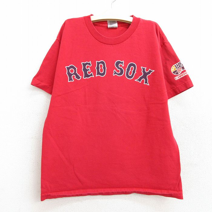 【中古】古着 半袖 ビンテージ ヴィンテージTシャツ キッズ ボーイズ 子供服 00年代 00s MLB ボストンレッドソックス マイクローウェル 25 コットン クルーネック 丸首 赤 レッド メジャーリーグ ベースボール 野球 | 春夏 春物 春服 秋冬 秋物 秋服 女の子 子ども服