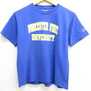 【中古】古着 チャンピオン champion 半袖Tシャツ キッズ ボーイズ 子供服 WORCESTER クルーネック 丸首 青 ブルー | 春夏 春物 春服 秋冬 秋物 秋服 女の子 子ども服 こども服 カジュアル ファッション おしゃれ かわいい 0OF