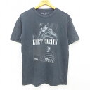 【中古】古着 半袖 ロックTシャツ バンドTシャツ メンズ カートコバーン コットン クルーネック 丸首 黒 ブラック Mサイズ 中古 | 春夏 夏物 夏服 メンズファッション カットソー ティーシャツ ティシャツ メンズTシャツ 半袖Tシャツ 半袖ティーシャツ カジュアルTシャ