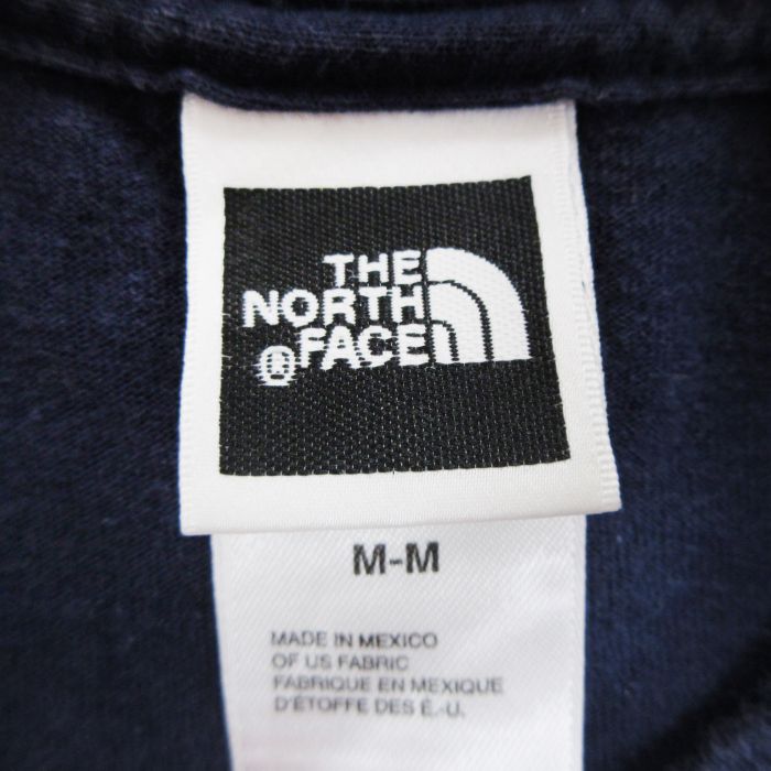 【中古】古着 ノースフェイス THE NORTH FACE 半袖 ブランドTシャツ メンズ ビッグロゴ コットン クルーネック 丸首 紺 ネイビー Mサイズ 中古 | 春夏 夏物 夏服 メンズファッション カットソー ティーシャツ ティシャツ メンズTシャツ 半袖Tシャツ 半袖ティーシャツ