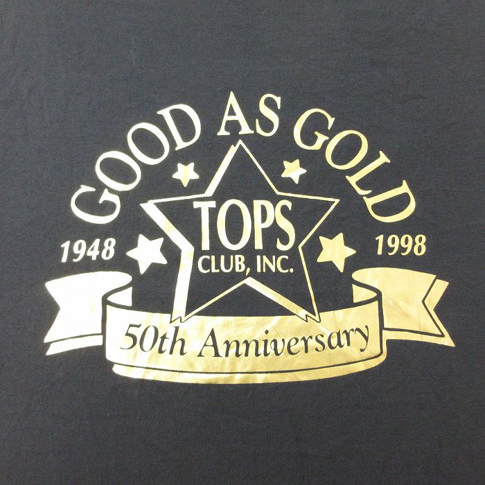 【中古】古着 ヘインズ Hanes 半袖 ビンテージ ヴィンテージTシャツ メンズ 90年代 90s GOLD 大きいサイズ 2L LL ビッグシルエット ゆったり ビッグサイズ オーバーサイズ クルーネック 丸首 黒 ブラック XLサイズ 中古 | 春夏 夏物 夏服 ヴィンテージTシャツ メンズフ