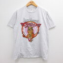 【中古】古着 半袖 ビンテージ ヴィンテージTシャツ メンズ 90年代 90s ロッキーマウンテン 牛 クルーネック 丸首 USA製 アメリカ製 薄グレー 霜降り Lサイズ 中古 | 春夏 夏物 夏服 ヴィンテージTシャツ メンズファッション カットソー ティーシャツ ティシャツ メン 7OF