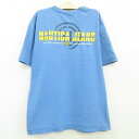 【中古】古着 ノーティカ NAUTICA 半袖 ブランドTシャツ キッズ ボーイズ 子供服 ビッグロゴ コットン クルーネック 丸首 薄紺 ネイビー | 春夏 春物 春服 秋冬 秋物 秋服 女の子 子ども服 こども服 カジュアル ファッション おしゃれ かわいい 0OF