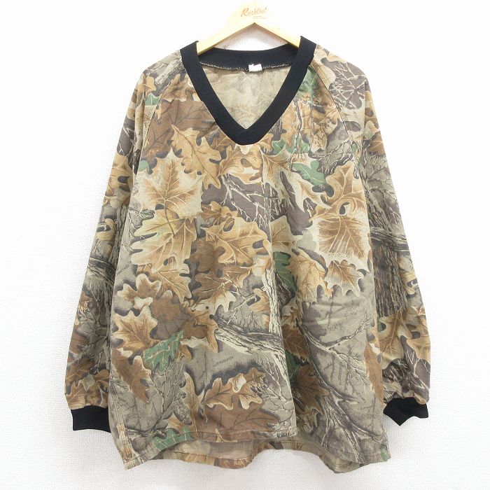 樂天商城 - 【中古】古着 長袖 ハンティング ジャケット メンズ 90年代 90s 木葉 USA製 茶 迷彩 25nov18