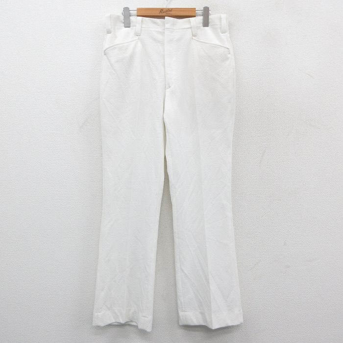 乐天商城 - 【中古】古着 HAGGAR スラックス パンツ メンズ 80年代 80s 白 25nov19