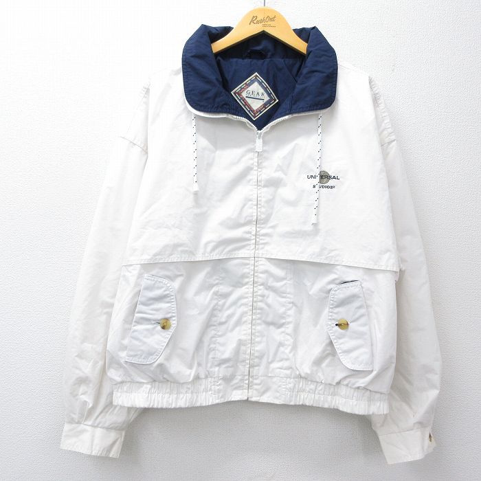 Rakuten - 【中古】古着 90s 長袖ジャケット メンズ ユニバーサルスタジオ 白 大きいサイズ アメカジ ストリート カジュアル きれいめ ヴィンテージ レトロ オールド 25nov22