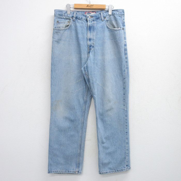 乐天商城 - 【中古】古着 オールドネイビー OLD NAVY ジーンズ メンズ 00年代 00s ヒゲ コットン 薄紺 デニム 25nov25