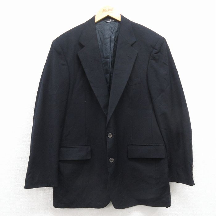 【中古】古着 ラルフローレン チャップス 長袖 ブランド テーラード ジャケット メンズ 90年代 90s ロング丈 ウール 黒 25nov27