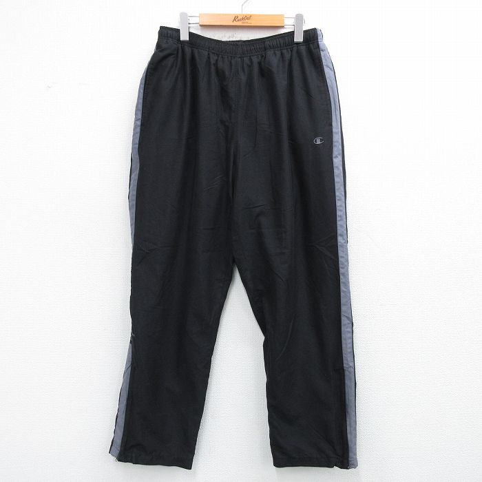 樂天商城 - 【中古】古着 チャンピオン Champion ジャージ パンツ メンズ 90年代 90s ワンポイントロゴ 黒 25nov27