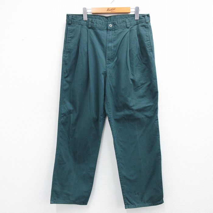 【中古】古着 ドッカーズ パンツ メンズ 90年代 90s コットン 緑 25dec04