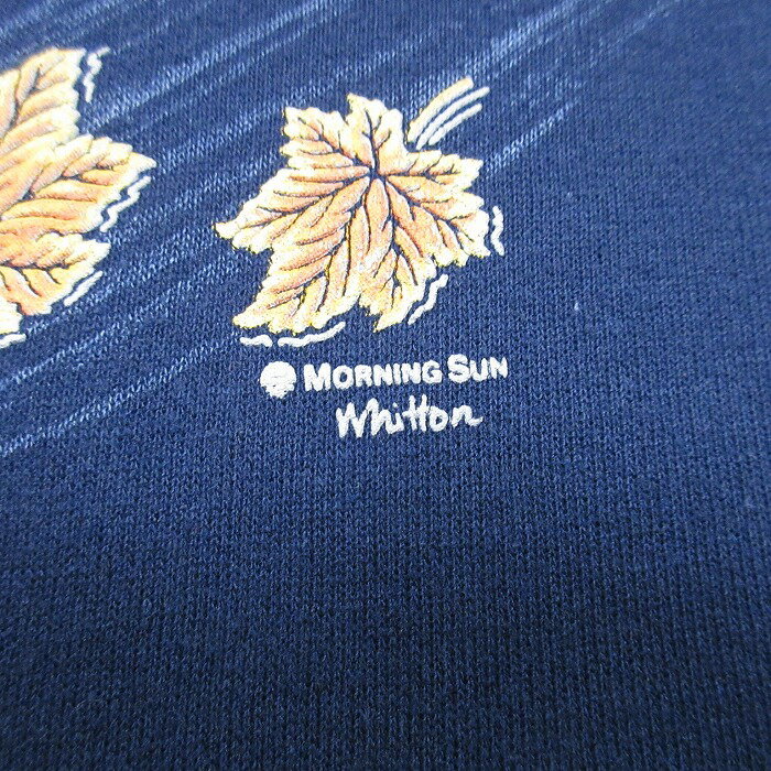 【中古】古着 ジャージーズ 長袖 スウェット メンズ 90年代 90s 鳥 クルーネック USA製 紺 25dec09