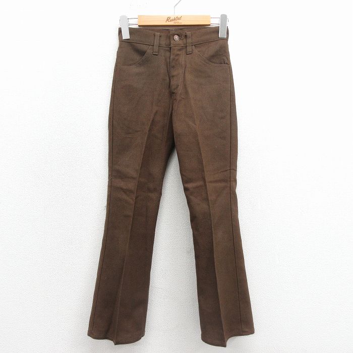 【中古】古着 リーバイス 70s ヴィンテージ フレアパンツ ボーイズ キッズ こげ茶 Levis ビッグE スタプレ タロン 70年代 子供服 アメカジ ストリート【spe】 26jan09