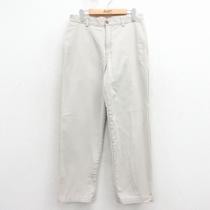 乐天商城 - 【中古】古着 エルエルビーン パンツ メンズ 00年代 00s コットン ベージュ 内側フランネル 26jan23