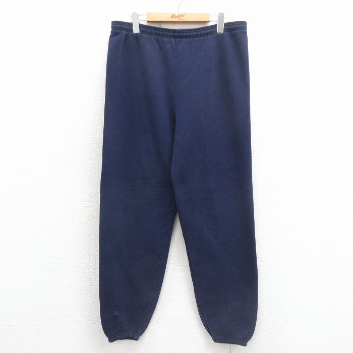 American Casual - 【中古】古着 90s スウェット トレーナー パンツ メンズ 紺 90年代 USA製 無地 アメカジ ストリート カジュアル きれいめ ヴィンテージ レトロ オールド 26jan24