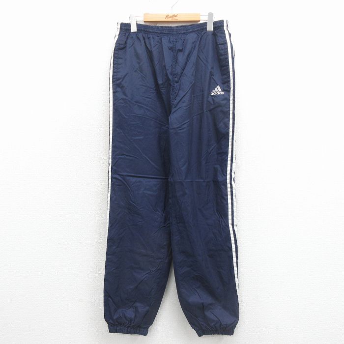 樂天商城 - 【中古】古着 アディダス adidas ナイロン パンツ メンズ 90年代 90s ワンポイントロゴ 紺【spe】 26jan24
