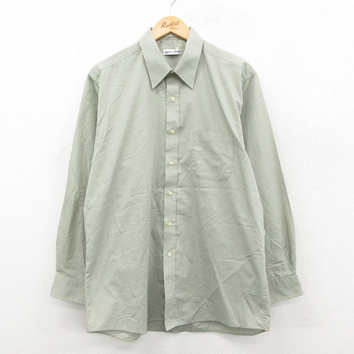 樂天商城 - 【中古】古着 ピエールカルダン 長袖 ブランド シャツ メンズ 90年代 90s 緑 26jan29