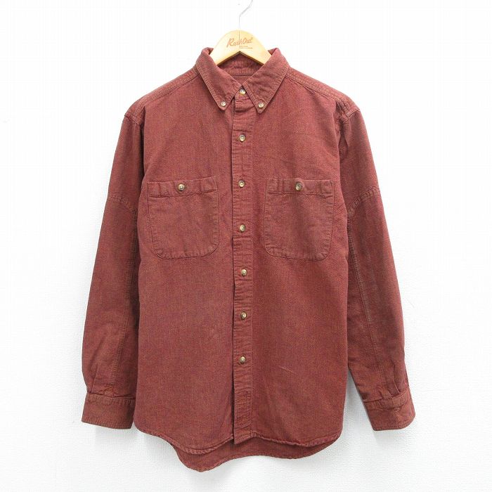 Rakuten - 【中古】古着 THE TERRITORY AHEAD 00s 長袖シャツ メンズ ボタンダウン 茶 コットン ヴィンテージ アメカジ ストリート カジュアル きれいめ 26jan31