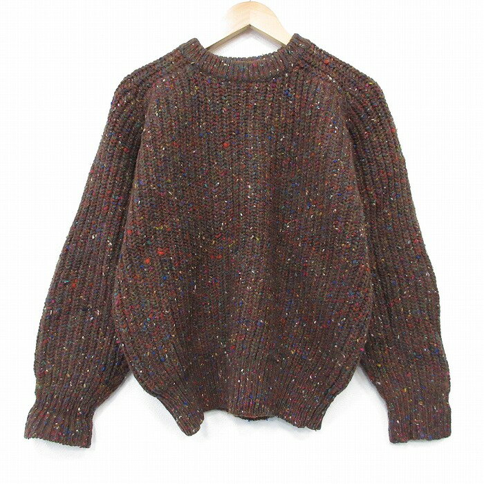 Crew Neck - 【中古】古着 ギャップ 80s セーター メンズ 80年代 ウール ラグラン クルーネック 茶色 GAP 無地 アメカジ ストリート カジュアル きれいめ ヴィンテージ レトロ【spe】 26jan30