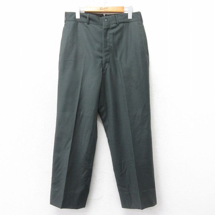 乐天商城 - 【中古】古着 ミリタリー パンツ メンズ 70年代 70s ウール 濃緑 26feb04