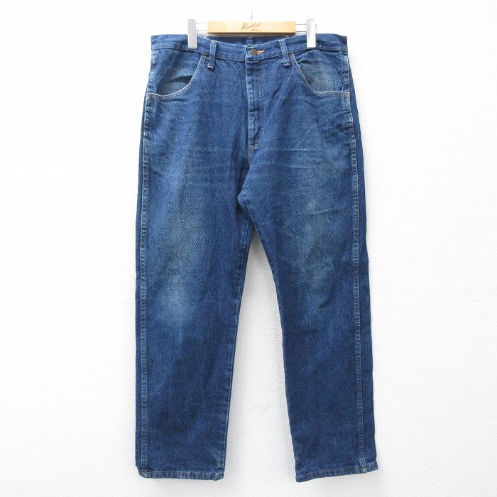 【中古】古着 ラスラー ジーンズ メンズ ヒゲ コットン 紺 デニム ...(4.0)