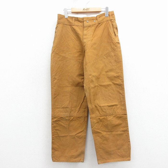 乐天商城 - 【中古】古着 レッドヘッド ビンテージ ハンティング パンツ メンズ 70年代 70s ダブルニー ダック地 タロン 茶 26feb10