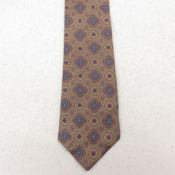 AQUASCUTUM - 中古 アクアスキュータム ネクタイ 総柄 ベージュ【spe】 26feb13