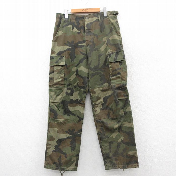樂天商城 - 【中古】古着 ハンティング パンツ メンズ 90年代 90s ウッドランドカモ 緑他 迷彩 26feb14