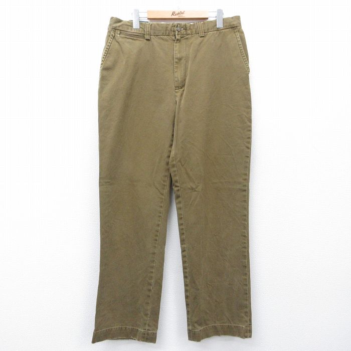 【中古】古着 ラルフローレン 90s パンツ メンズ 薄緑 コットン Ralph Lauren アメ...