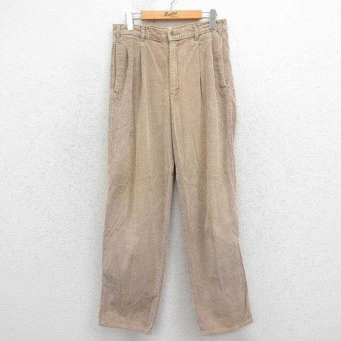 乐天商城 - 【中古】古着 ドッカーズ コーデュロイ パンツ メンズ 90年代 90s 太畝 ベージュ 26feb21