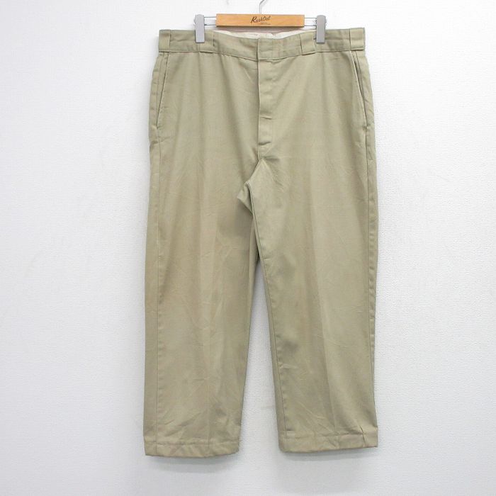乐天商城 - 【中古】古着 ディッキーズ 80s ワークパンツ メンズ 874 USA製 ベージュ タロンジップ ヴィンテージ アメカジ ストリート カジュアル きれいめ レトロ【spe】 26feb27 2OF