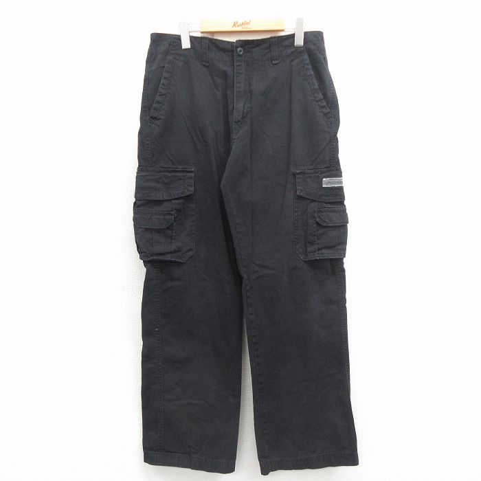 乐天商城 - 【中古】古着 ユニオンベイ カーゴ パンツ メンズ コットン 黒 26feb28