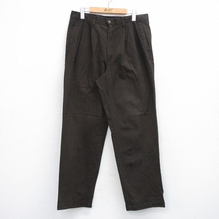 乐天商城 - 【中古】古着 ドッカーズ パンツ メンズ 90年代 90s コットン USA製 茶【spe】 26mar02