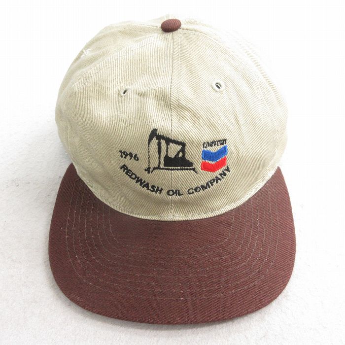 乐天商城 - 中古 キャップ 90年代 90s Chevron REDWASH 刺繍 ツートンカラー ベージュ他 26mar05