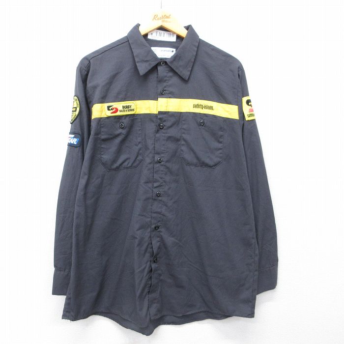樂天商城 - 【中古】古着 長袖 ワーク シャツ メンズ NASCAR safty kleen 濃グレー他 26mar07