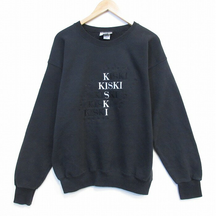 Other - 【中古】古着 リー Lee 90s スウェット トレーナー メンズ 黒 USA製 KISKI 刺繍 クルーネック アメカジ ストリート カジュアル きれいめ ヴィンテージ 26mar07