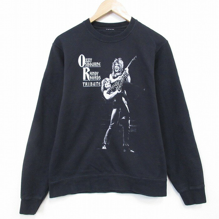 【中古】古着 ロックバンド スウェット トレーナー メンズ オジーオズボーン ランディローズ クルーネック 長袖 アメカジ ストリート カジュアル ヴィンテージ きれいめ【spe】 26mar07