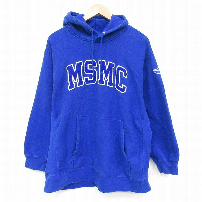 樂天商城 - 【中古】古着 MVスポーツ 長袖 スウェット パーカー メンズ フーディー 青 MSMC アメカジ ストリート カジュアル きれいめ ヴィンテージ レトロ オールド 26mar09