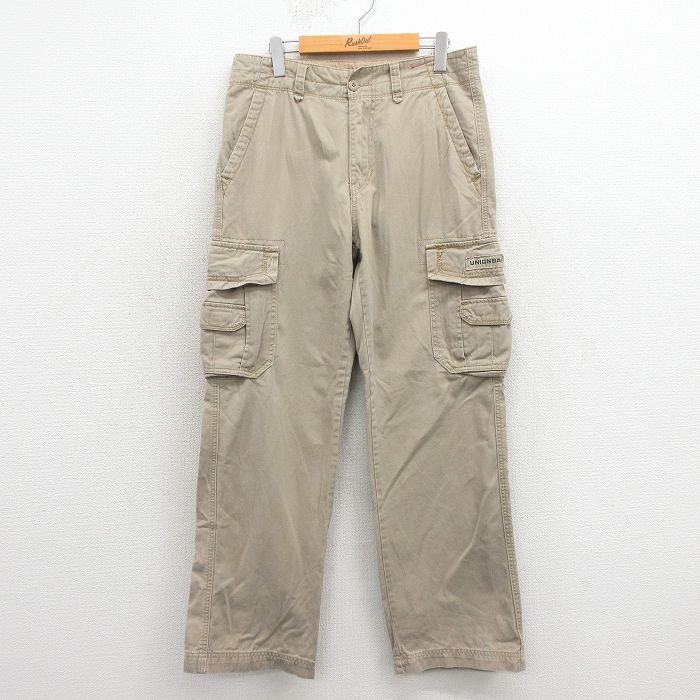 乐天商城 - 【中古】古着 ユニオンベイ カーゴ パンツ メンズ コットン ベージュ 26mar10